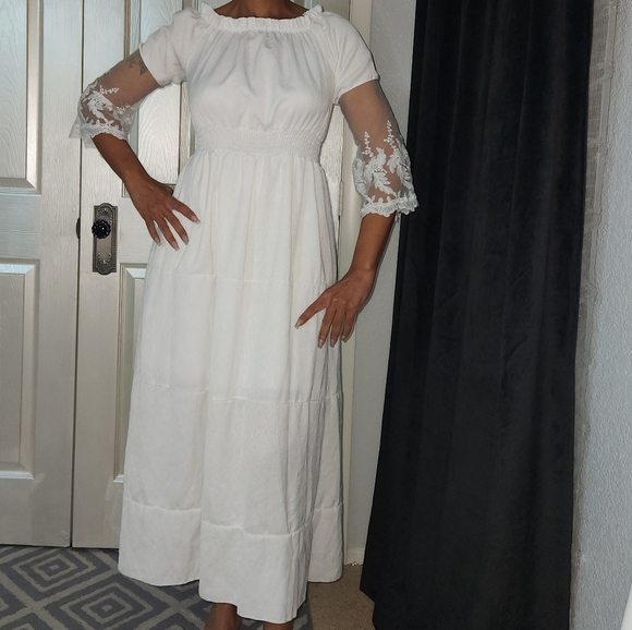 Vintage Dresses & Skirts - Vintage White Fairy Dress Size Small